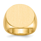 10k 21.0x21.5mm Closed Back Mens Signet Ring